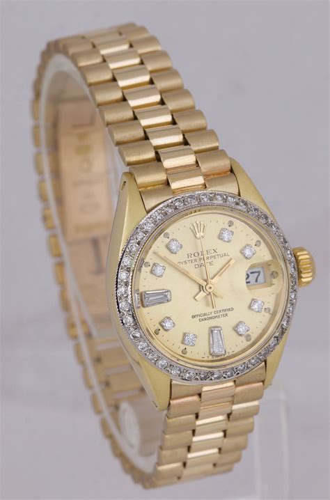 ladies rolex gold watch|18k gold rolex women's watch.